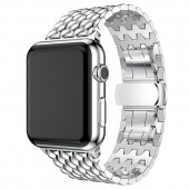 Браслет стальной iCarer Armor Steel для Apple Watch 38, 40, 41mm