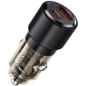 Автомобильное ЗУ Deppa Crystal USB-A+USB-C (QC3.0+PD) 95 ватт
