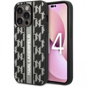 Чехол iPhone 14 Pro Накладка Кожзам Karl Lagerfeld Monogram Vertical logo Hard