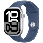 Apple Watch Series 10 (46mm) Алюминиевый корпус, Серебристый, Sport Band (без RuStore)