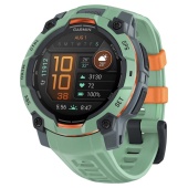 Garmin Instinct 3 45mm Amoled, Зеленый корпус, Зеленый силиконовый ремешок
