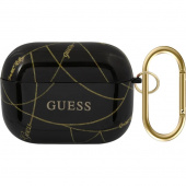 Чехол силиконовый Guess with ring Chain для AirPods Pro