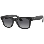 Умные очки Ray-Ban Wayfarer, черная матовая оправа, Поляризационные: Градиент Графитовые, M