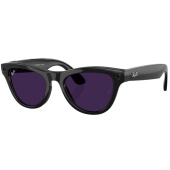 Умные очки Ray-Ban Skyler, черная глянцевая оправа, Фотохром: Прозрачные - Аметистовые