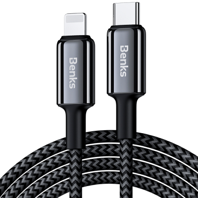 Кабель Benks D43, USB-C → Lightning, длина 2 м (Кабель Benks Черный)