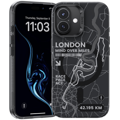 Чехол Benks MagClap City London для iPhone 16 (MagSafe) (Накладка Benks Черный)
