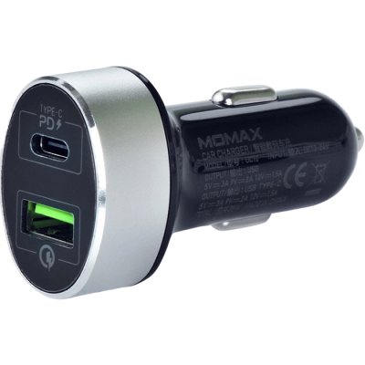 Автомобильное ЗУ USB+USB-C Momax UC10 36 ватт (Автомобильное ЗУ Momax Черный)