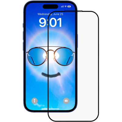 Защитное стекло Anank для iPhone 16 Pro, 17 Антибликовое (Защитное стекло Чёрный)